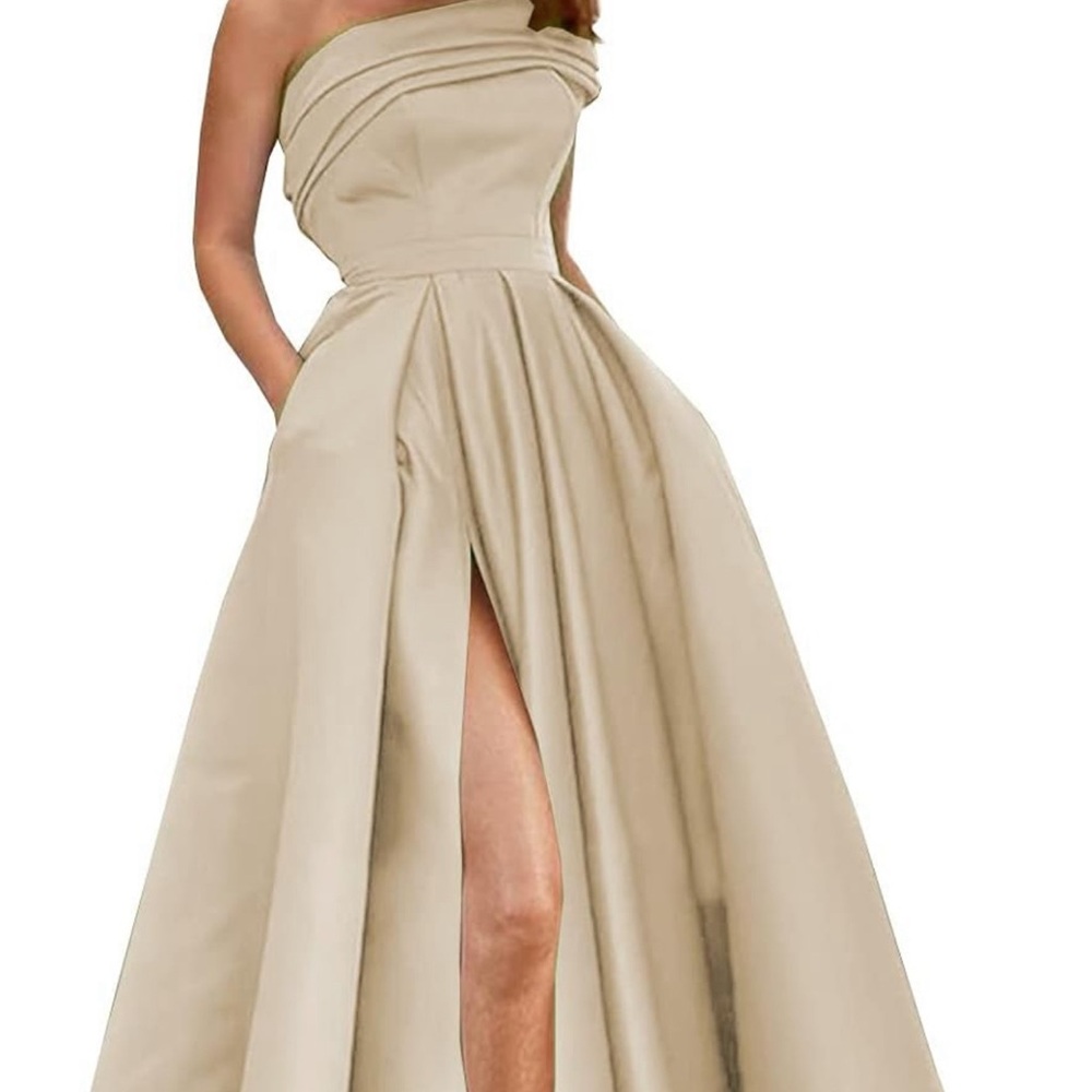 Elegant Cream Off-Shoulder Dress